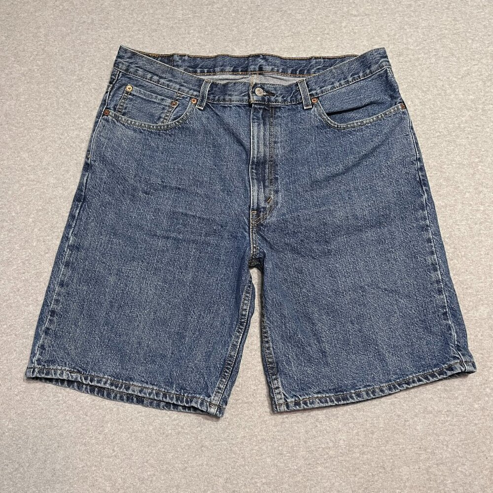 Levis‎ Jeans Mens 38 Blue 550 Relaxed Straight 10" Inseam Jorts Dad Denim